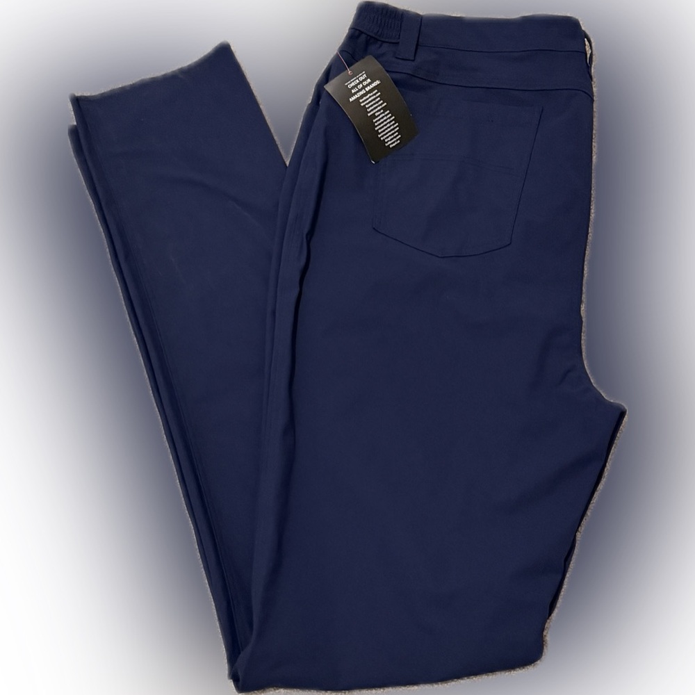 King Size Men’s Navy Blue Riveted 5 Pocket Pants Size 44 Un hemmed NWT
